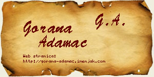 Gorana Adamac vizit kartica